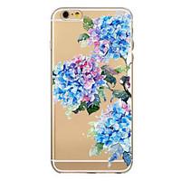 For Apple iPhone 7 7Plus 6S 6Plus Case Blue Flower Pattern HD TPU Phone Shell Material Phone Case