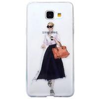 For Samsung Galaxy A3 (2016) A5 (2016) Case Cover Girl Pattern High Transparent TPU Material IMD Craft Mobile Phone Case A3 (2017) A5 (2017)