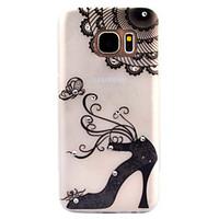 For Samsung Galaxy S8 Plus S8 Case Cover High Heels Pattern Painted Point Drill Scrub TPU Material Luminous Phone Case S7 Edge S7