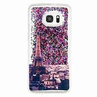 For Samsung Galaxy S7 edge S7 Flowing Liquid Pattern Case Back Cover Case Eiffel Tower Soft TPU for S6 edge S6 S5