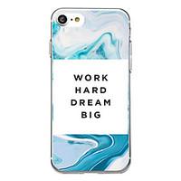 For Ultra Thin Pattern Case Back Cover Case Word Phrase Soft TPU for iPhone 7 Plus 7 6s Plus 6 Plus 6s SE 5S 5