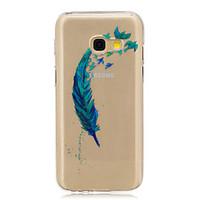 for samsung a3 a5 2017 case cover feathers pattern painted high penetr ...