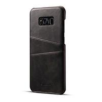 For Samsung Galaxy S8 S8 Plus Card Holder Case Back Cover Case Solid Color Hard PU Leather for Samsung