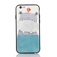 For Apple iPhone 7 7 Plus iPhone 6s 6 Plus Case Cover The Hippopotamus Pattern 3D Relief Plastic Back Shell TPU Frame Cases
