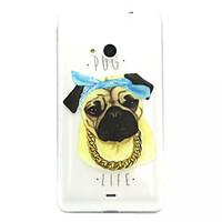 For Nokia Case Transparent / Embossed Case Back Cover Case Dog Soft TPU Nokia Nokia Lumia 535 / Nokia Lumia 435