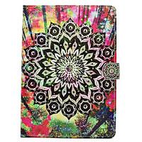 For iPhone iPad (2017) iPad Pro 9.7\'\' PU Leather Material Black Flowers Pattern Painted Flat Protective Cover iPad Air 2 Air iPad 2 / 3 / 4
