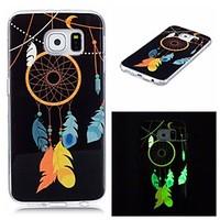 For Samsung Galaxy S7 edge S6 Cover Case Glow in The Dark IMD Pattern Case Back Dream CatcherSoft TPU for S7 S6 edge S5