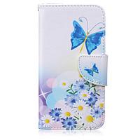 For Samsung Galaxy Case Card Holder / Wallet / with Stand / Flip Case Full Body Case Butterfly PU Leather SamsungS6 edge plus / S6 edge /