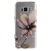 For Samsung Galaxy S8 S8 Plus S7 S7 edge Case Cover Magnolia Flower Pattern HD Painted Drill TPU Material IMD Process High Penetration Phone Case