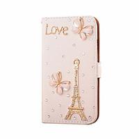 For Samsung Galaxy Case Card Holder / Rhinestone / Flip Case Full Body Case Eiffel Tower PU Leather SamsungS7 edge / S7 / S6 edge plus /