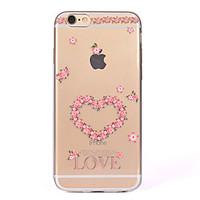 For IMD Transparent Case Back Cover Case Love Flower Heart Soft TPU for iPhone 7 Plus 7 6s Plus 6 Plus 6s 6 SE 5S 5