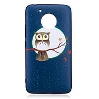 for motorola moto g5 plus case cover owl pattern relief back cover sof ...