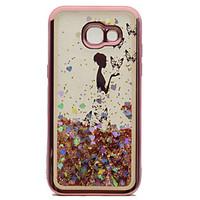 For Samsung Galaxy A3(2017) A5(2017) Case Cover Plating Flowing Liquid Pattern Back Cover Case Sexy Lady Glitter Shine Soft TPU
