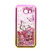 ForSamsung Galaxy A5(2017) A3(2017) TPU Material Plating Laser Carving Quicksand Phone Case