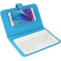 For Case Cover with Stand with Keyboard Flip Full Body Case Solid Color Hard PU Leather For Universal iPhone 7 7 Plus 6s 6 Bluetooth Keyboard