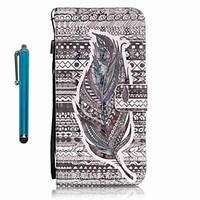 For Samsung Galaxy A5 (2016) A3 (2016) Case Cover with Stylus Tribal Feathers 3D Painting PU Phone Case