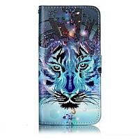 For LG G6 Case Cover Wolf Pattern Shine Relief PU Material Card Stent Wallet Phone Case