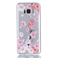 For Samsung Galaxy S8 Plus S8 Case TPU Material Peach Blossom Pattern Relief Phone Case S7 Edge S7 S6 S5