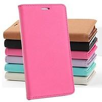 For Samsung Galaxy Case Card Holder / with Stand / Flip Case Full Body Case Solid Color PU Leather Samsung S5