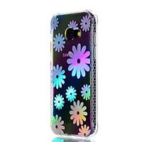 For Samsung Galaxy A3(2017) A5(2017) Case Cover Shockproof Plating Translucent Pattern Back Cover Flower Soft TPU