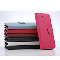 For iPhone 6 Case / iPhone 6 Plus Case Wallet / Card Holder / with Stand / Flip Case Full Body Case Solid Color Hard PU LeatheriPhone 7