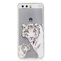 For Huawei P10 Lite P10 IMD Transparent Case Back Cover Case Tiger Soft TPU for P9 P9 Lite P8 Lite