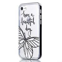 For iPhone 7 Case / iPhone 6 Case / iPhone 5 Case Transparent / Pattern Case Back Cover Case Butterfly Soft TPU AppleiPhone 7 Plus /