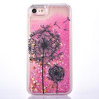 For Apple iPhone 7 7 Plus Case Cover Black Dandelion PC Material Star Flash Powder Quicksand Phone Case