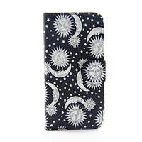 For iPhone 6 Case / iPhone 6 Plus Case Card Holder / with Stand / Flip / Pattern Case Full Body Case Black White Hard PU LeatheriPhone