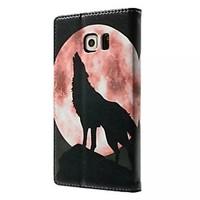 For Samsung Galaxy Case Wallet / Card Holder / with Stand / Flip Case Full Body Case Animal PU Leather Samsung S6 edge