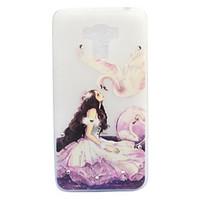 For Asus Zenfone 3 ZE520KL ZE552KL Case Cover Beauty And Swan Pattern Painted Point Drill Scrub TPU Material Luminous Phone Case