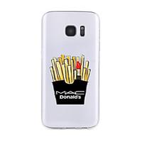 For Samsung Galaxy S7 Edge S6 Transparent Pattern Case Back Cover Case Cartoon Fries Soft TPU for S7 S6 edge plus S6 edge S6 Active S5 S4