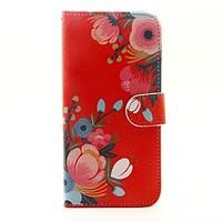 For Samsung Galaxy S5 S6 S7 Case Cover The Flowers Pattern PU Mobile Phone Holster for S7 Edge