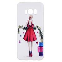 For Samsung Galaxy S8 Plus S8 Phone Case Red Skirt Girl Pattern Soft TPU Material Phone Case