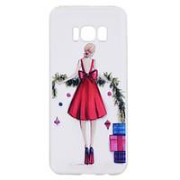 for samsung galaxy s8 plus s8 phone case red skirt girl pattern soft t ...