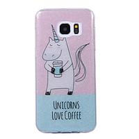 For Samsung Galaxy S8 S8 Plus Case Cove Unicorn Pattern Flash Powder IMD Process TPU Material Phone Case S7 S6 Edge