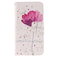 For Samsung Galaxy Case Card Holder / Wallet / with Stand / Flip Case Full Body Case Flower PU Leather Samsung Grand Prime