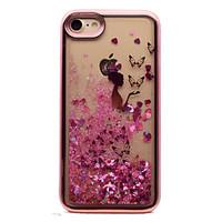 For iPhone 7 7 Plus Case Cover Plating Flowing Liquid Pattern Back Cover Case Sexy Lady Glitter Shine Soft TPU for 6S 6 Plus 6S SE 5S