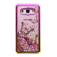 For Samsung Galaxy J5 (2016) J3 (2016) Case Cover Flowing Liquid Pattern Back Cover Case Glitter Shine Butterfly Soft TPU for J3