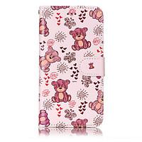 For Huawei P10 Lite P8 Lite (2017) PU Leather Material Bear Pattern Relief Phone Case P10 Plus P10 P9 Lite P8 Lite