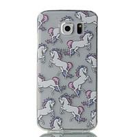 For Samsung Galaxy S7 Edge S7 S6 Edge S6 Horse Pattern High Permeability TPU Material Phone Case