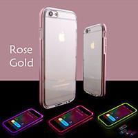 For iPhone 6 Case / iPhone 6 Plus Case LED Flash Lighting / Transparent Case Back Cover Case Solid Color Soft TPUiPhone 6s Plus/6 Plus /