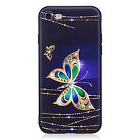 For Apple iPhone 7 7 Plus 6S 6 Plus 5S SE Case Cover Butterfly Pattern Painted Embossed Feel TPU Soft Case Phone Case