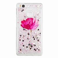 For Huawei P9 Lite Huawei P8 Lite Flowing Liquid Pattern Case Back Cover Case Flower Soft TPU