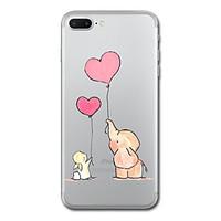 For iPhone 7 Plus 7 Case Cover Transparent Pattern Back Cover Case Elephant Heart Soft TPU for iPhone 6s Plus 6s 6 Plus 6 5s 5 SE