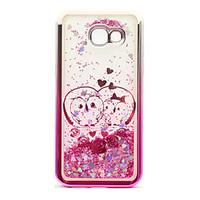 For Samsung Galaxy A3(2017) A5(2017) Case Cover Flowing Liquid Pattern Back Cover Case Glitter Shine Owl Soft TPU