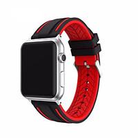 For Apple Watch Series 1 2 Sport strap for iWatch Soft Silicone Replacement Band Stainless Steel Adapters 38mm 42mm