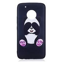 For Moto G5 Plus G5 Case Cover Panda Pattern Painted Embossed Feel TPU Soft Case Phone Case