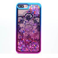 For iPhone 7 Plus 7 TPU Material Plating Laser Carving Quicksand Phone Case 6s Plus 6 Plus 6S 6 SE 5s 5