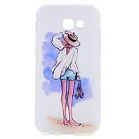 For Samsung Galaxy A5(2017) A3(2017) Phone Case Back Girl Pattern Soft TPU Material Phone Case